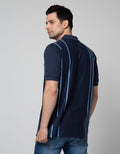 Cole Short Sleeve Polo Shirt Stripe Vertikal Side