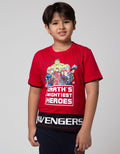 Marvel Short Sleeve T-Shirt Print Avenger Earth Mighties Heroes