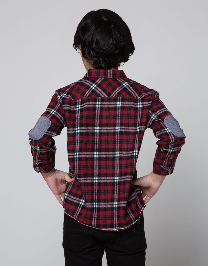 Little M Long Sleeve Shirt Print Check