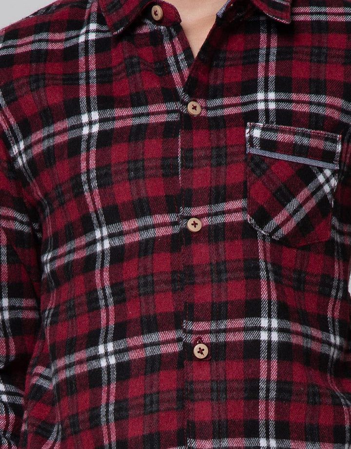 Little M Long Sleeve Shirt Print Check