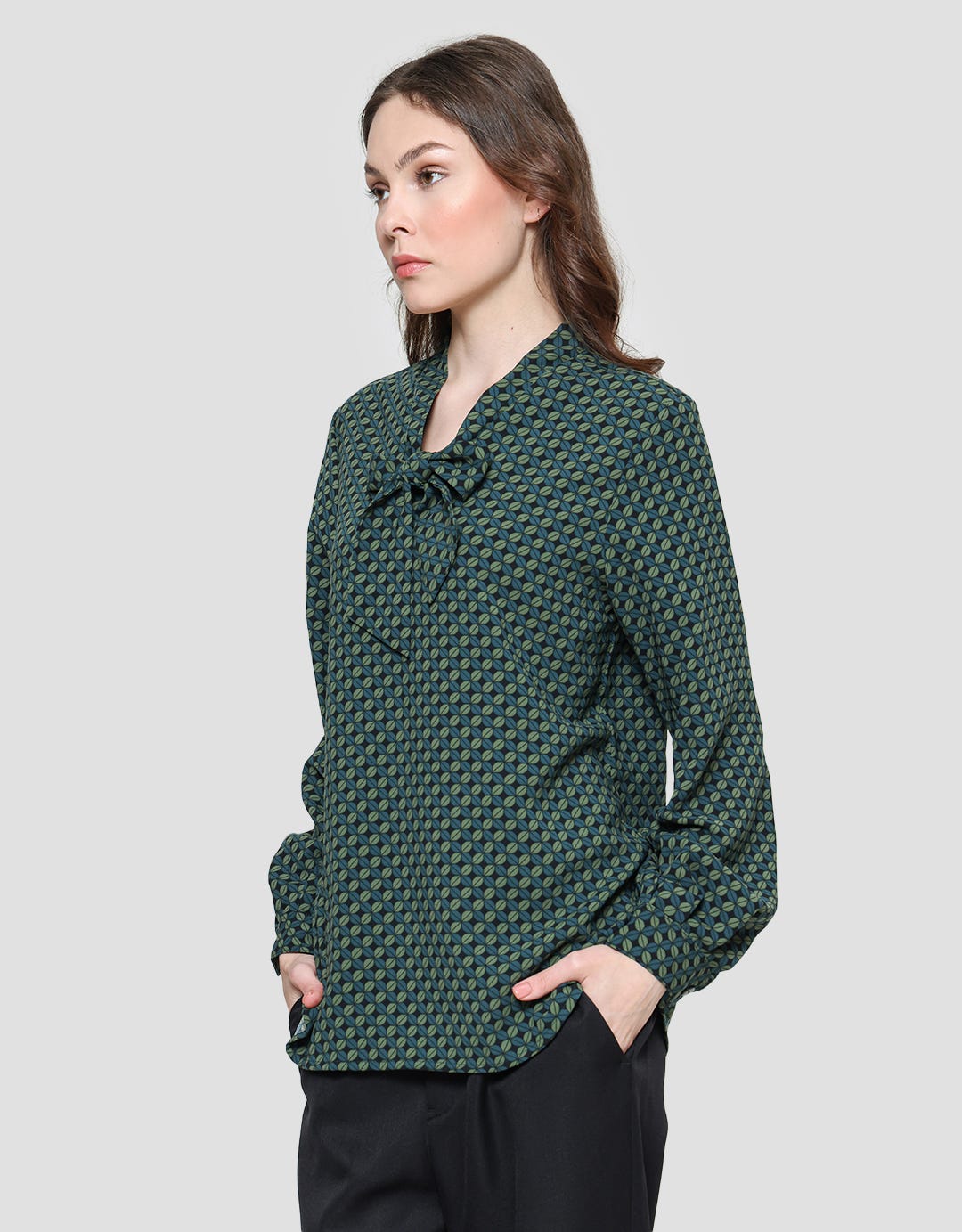 Cardinal Femme Blouse Wanita Full Print