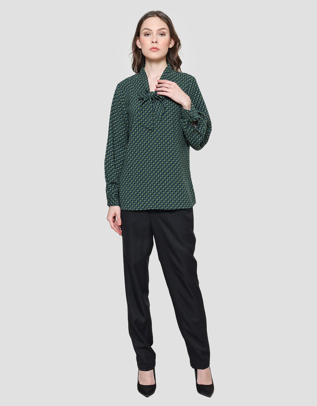 Cardinal Femme Blouse Wanita Full Print