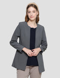Cardinal Femme Hook Button Blazer Wanita