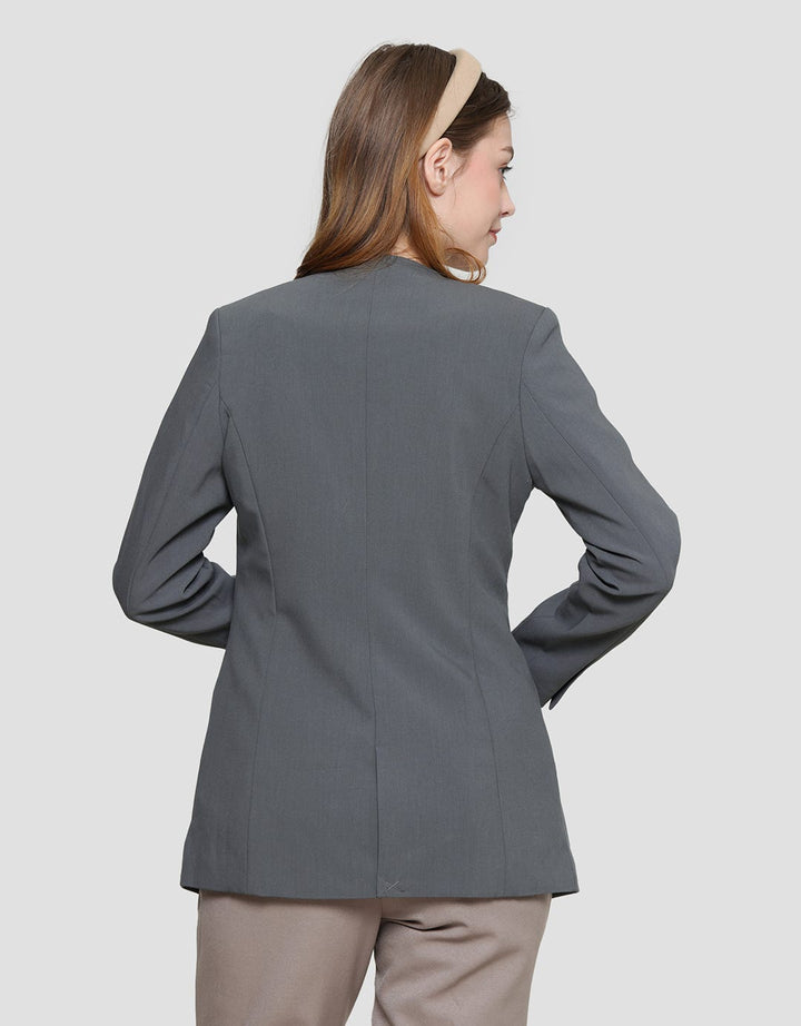 Cardinal Femme Hook Button Blazer Wanita