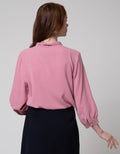 St. Yves Long Sleeve Blouse 78 Orkide Twill With Tie