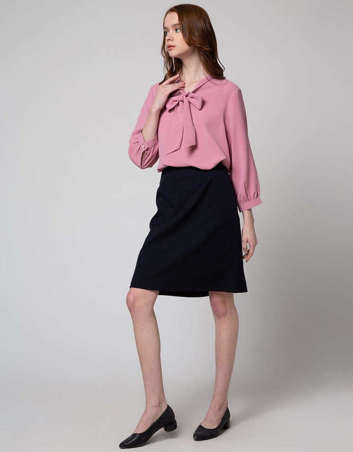 St. Yves Long Sleeve Blouse 78 Orkide Twill With Tie