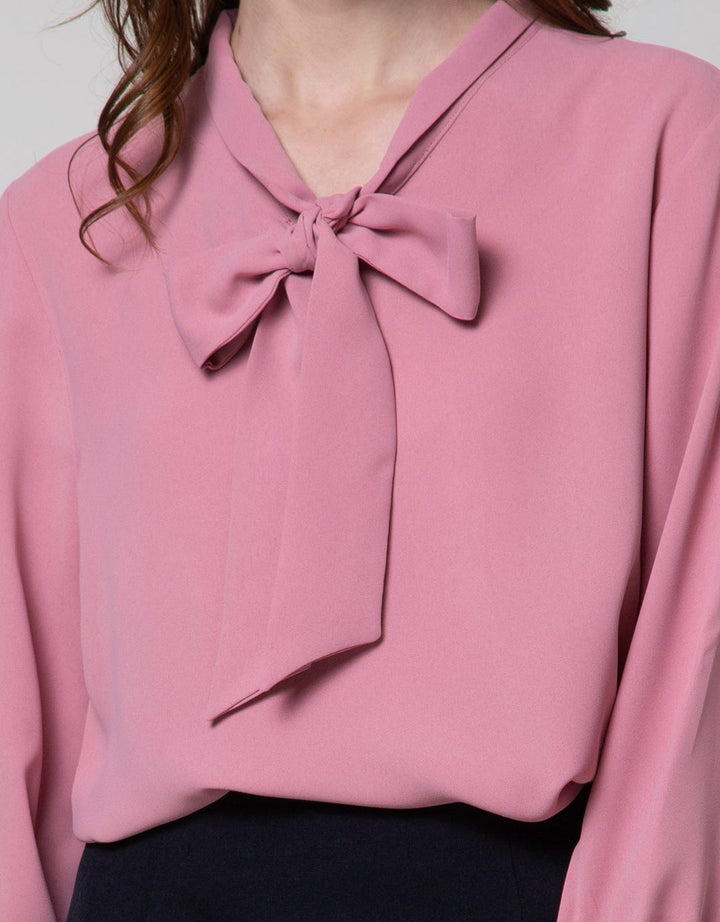 St. Yves Long Sleeve Blouse 78 Orkide Twill With Tie