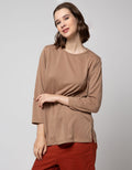 St. Yves Women's Floral Stripe Texture Long Sleeve T-Shirt