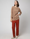 St. Yves Women's Floral Stripe Texture Long Sleeve T-Shirt