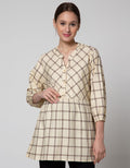 St. Yves Mom Long Seeve Blouse 78 Print Kotak