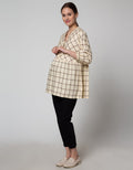 St. Yves Mom Long Seeve Blouse 78 Print Kotak
