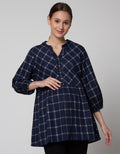 St. Yves Mom Long Seeve Blouse 78 Print Kotak