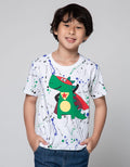 Little M Short Sleeve T-Shirt Splash Dino Superhero