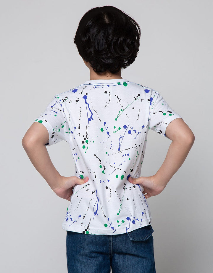 Little M Short Sleeve T-Shirt Splash Dino Superhero