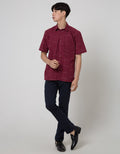 Stanley Adams Short Sleeve Shirt Reguler Print Stripes