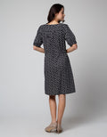 Connexion Print Leaf Midi Dress Wanita