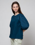 St. Yves Embro Combo Blouse Wanita