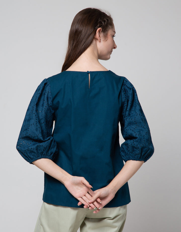 St. Yves Embro Combo Blouse Wanita