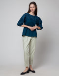St. Yves Embro Combo Blouse Wanita