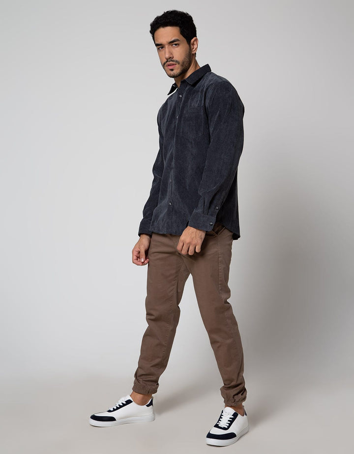 Details Long Sleeve Shirt Corduroy