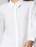 Connexion Long Sleeve Shirt Plain Basic Hidden Buttons