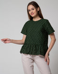 Connexion Eyelet Cotton Blouse Wanita