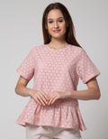Connexion Eyelet Cotton Blouse Wanita