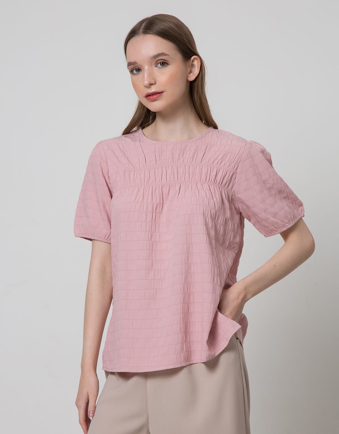 Connexion Crickle Poly Blouse Wanita