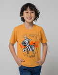 Little M Short Sleeve Zebra Print T-Shirt Lets Travel