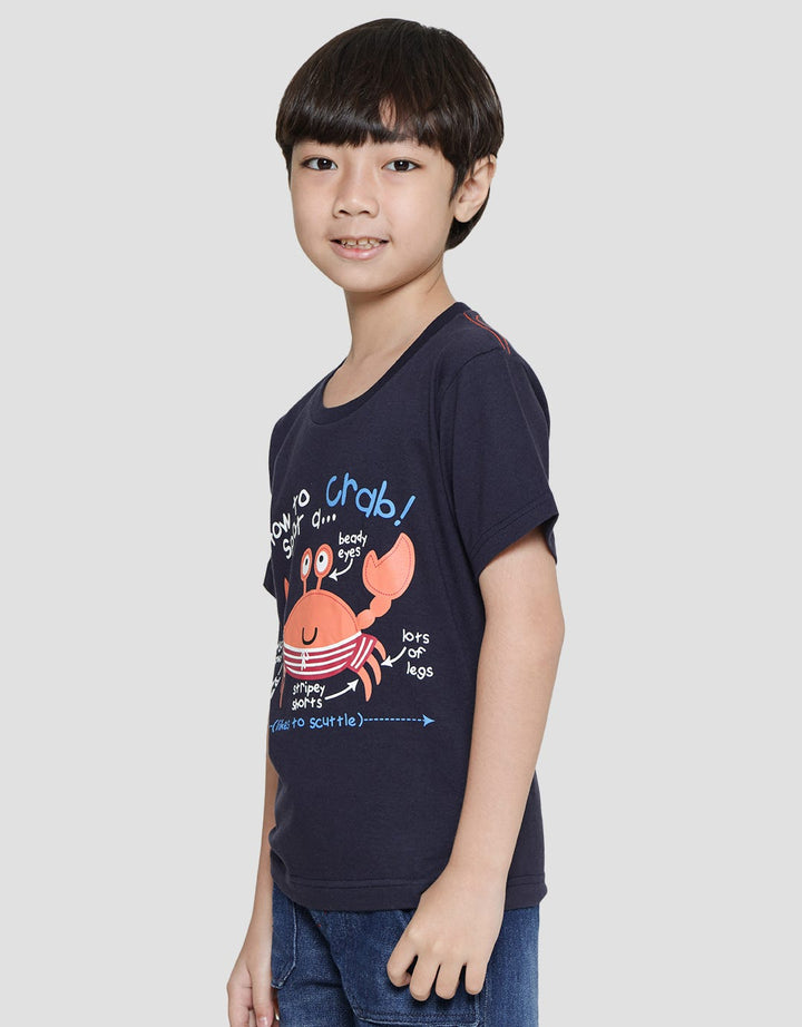 Little M Kaos Lengan Pendek Anak Laki-laki Print Kibbtcrab