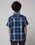 Little M Short Sleeve Shirt Dobel Face Check