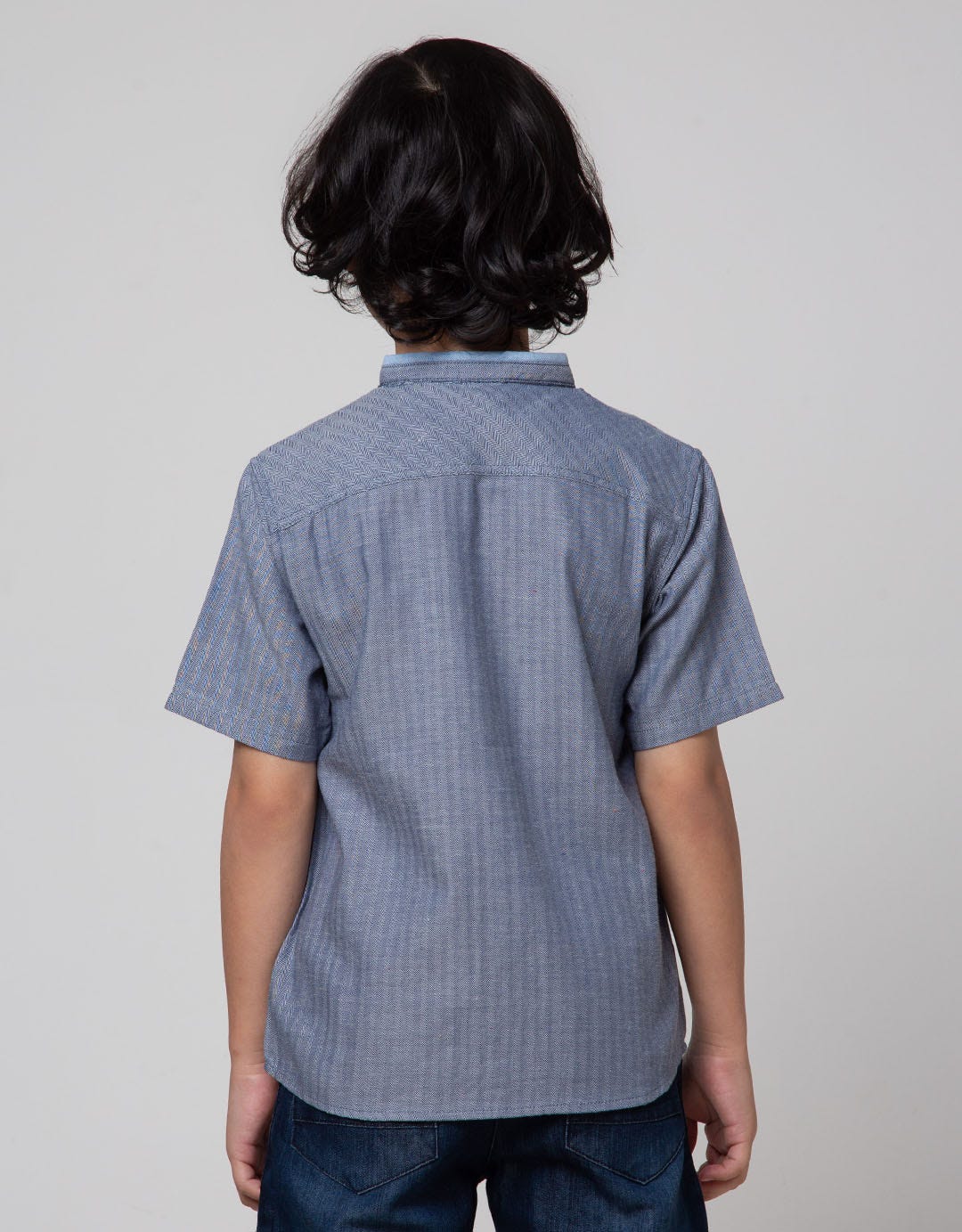 Little M Heringbone Baju Koko Anak Laki-Laki