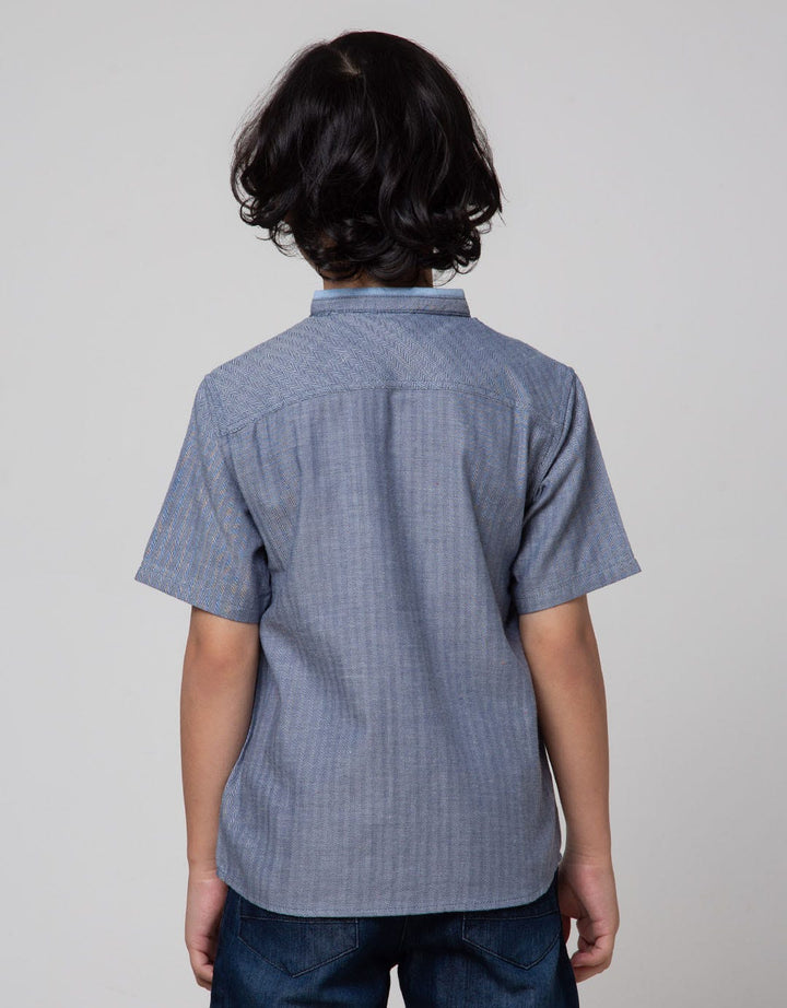 Little M Heringbone Baju Koko Anak Laki-Laki