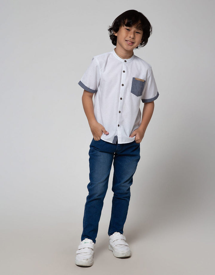 Little M Short Sleeve Koko Casual Dobby Spider