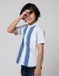 Little M Bordir Print Baju Koko Anak Laki-Laki