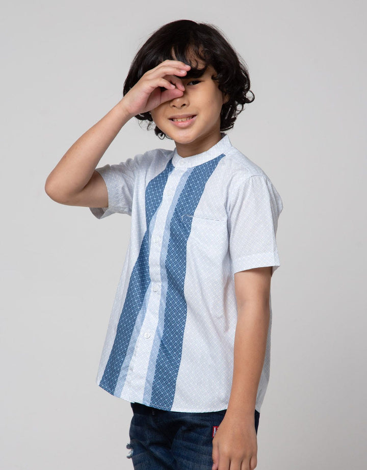 Little M Bordir Print Baju Koko Anak Laki-Laki