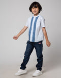 Little M Bordir Print Baju Koko Anak Laki-Laki