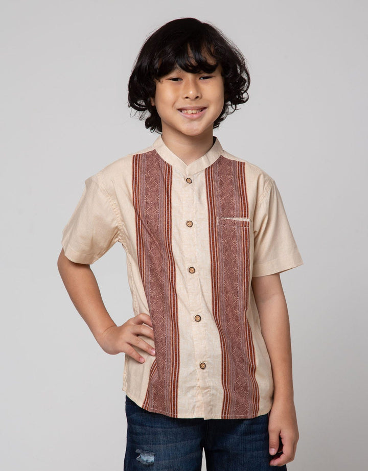 Little M Bordir Print Baju Koko Anak Laki-Laki
