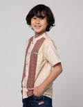 Little M Bordir Print Baju Koko Anak Laki-Laki
