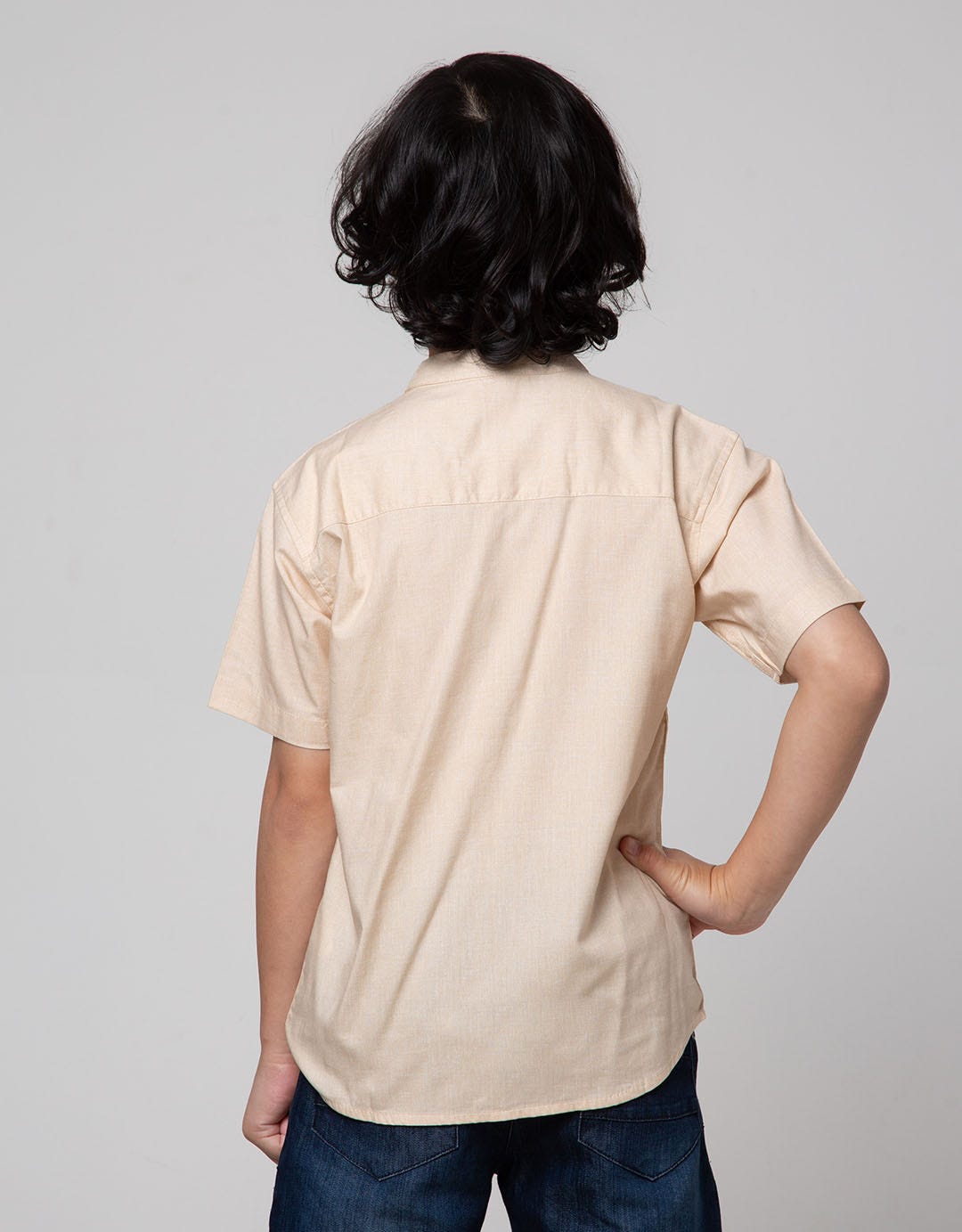 Little M Bordir Print Baju Koko Anak Laki-Laki