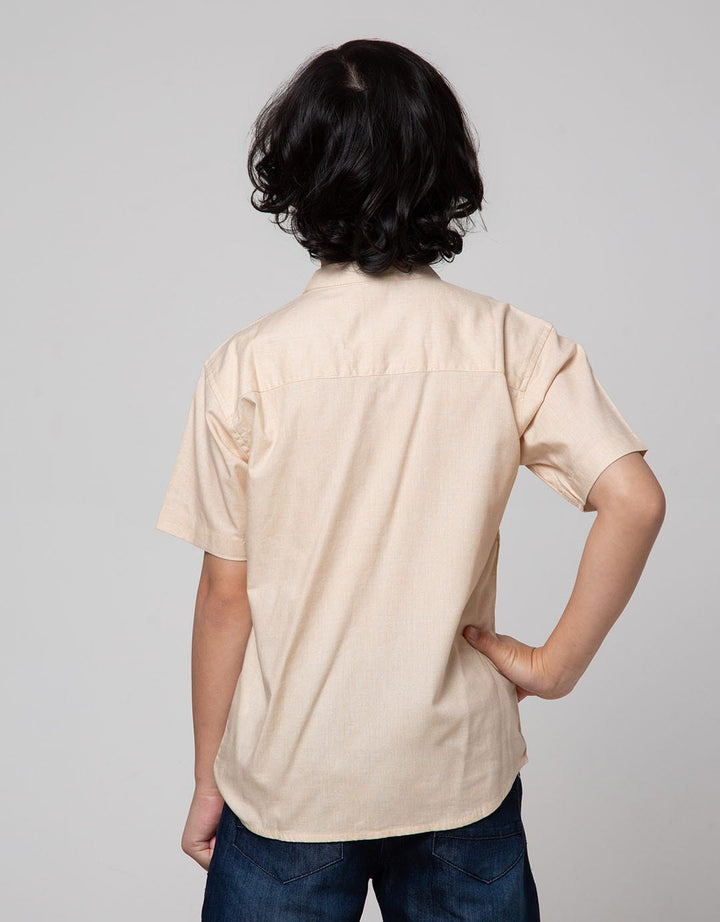 Little M Bordir Print Baju Koko Anak Laki-Laki