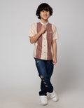 Little M Bordir Print Baju Koko Anak Laki-Laki