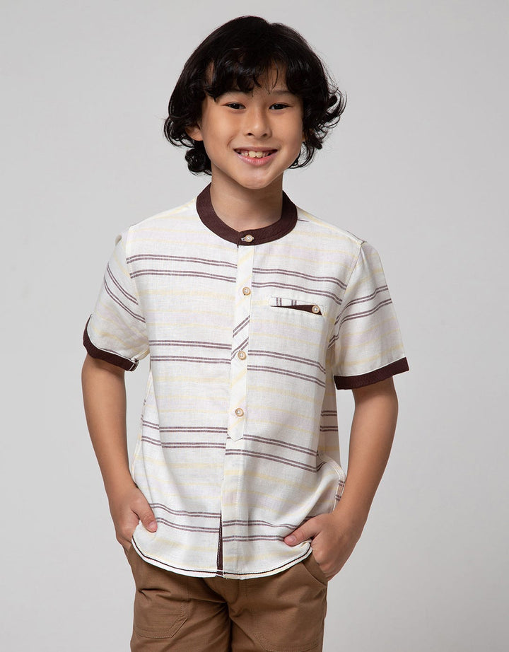 Little M Stripe Tex Kemeja Anak Laki-Laki