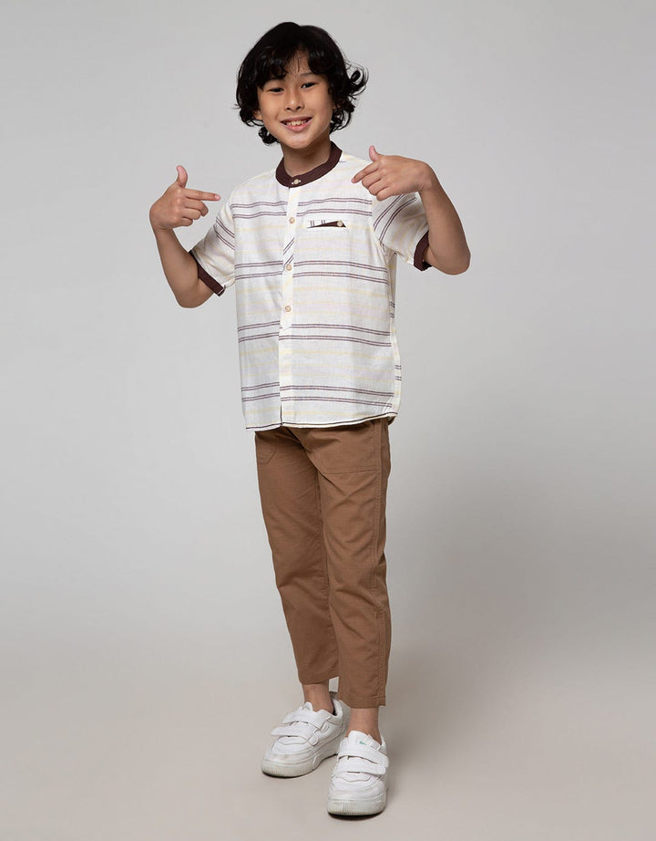 Little M Stripe Tex Kemeja Anak Laki-Laki