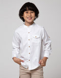 Little M Long Sleeve Kemeja Koko Casual Solid Pique