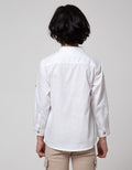 Little M Long Sleeve Kemeja Koko Casual Solid Pique