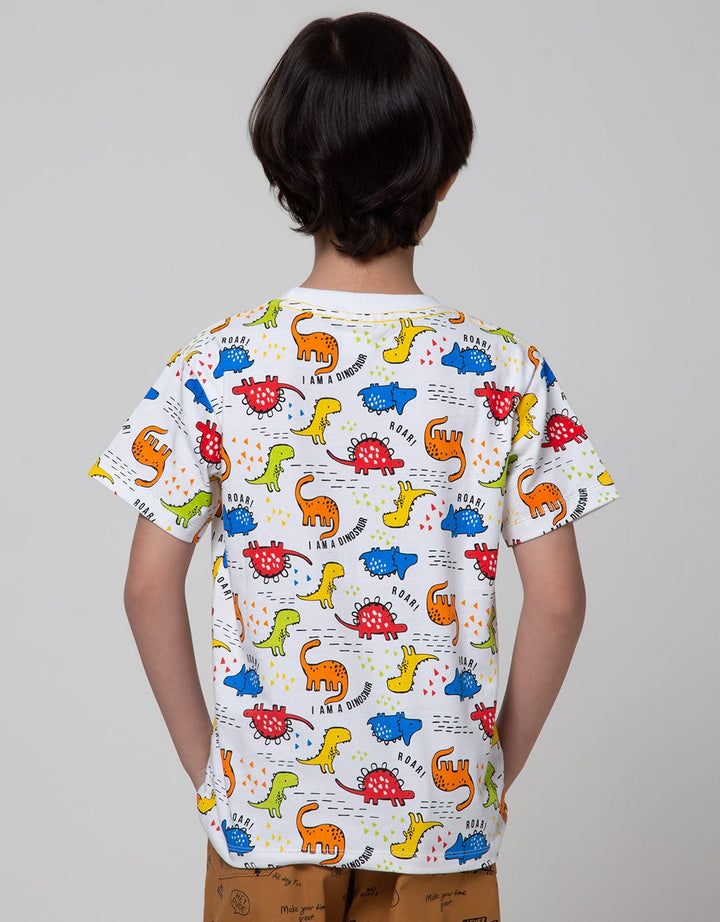 Little M Dino Hang Kaos Anak Laki-laki