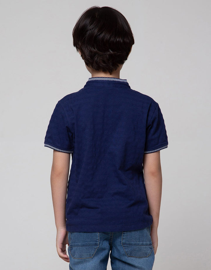 SS TSHIRT HENLEY TEX