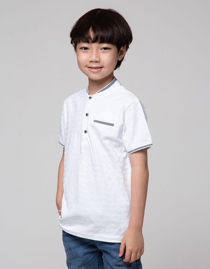 SS TSHIRT HENLEY TEX