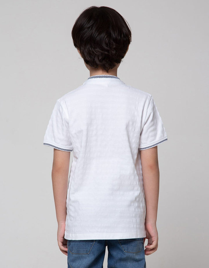 SS TSHIRT HENLEY TEX